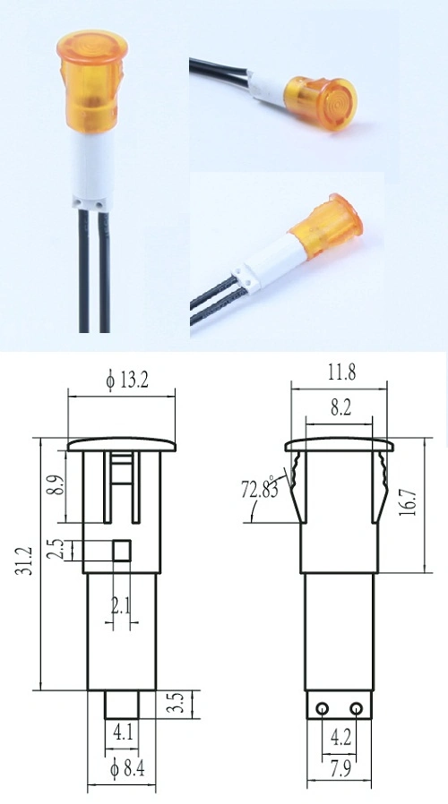 Neon Indicator Light with 110V, 220V, 400V