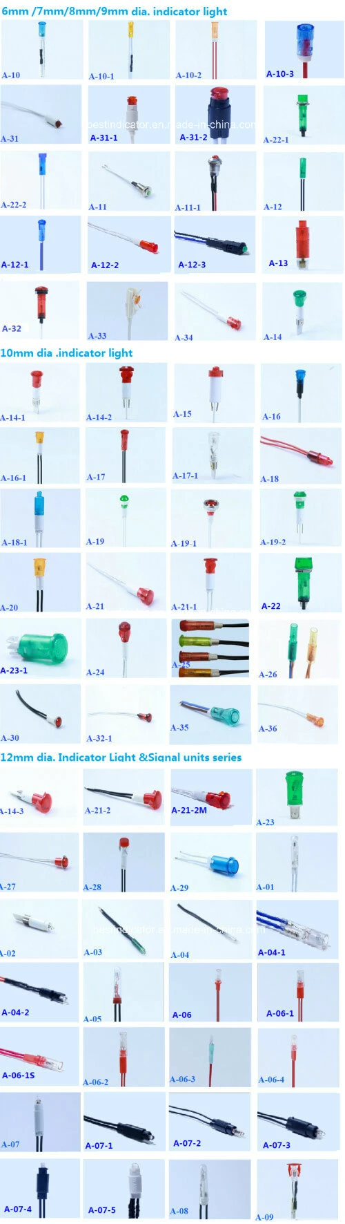 10mm Dia. Neon LED Indicator Light LED Bulb