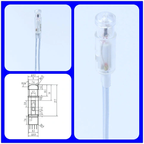 a-01 Transparent Lens White Cable Indication Lamp for Panels